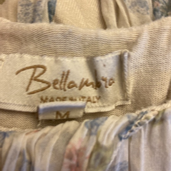 ⭐️Bellambia Floral 100% Lined Silk Overlay Sleeveless Blouse Size M - Picture 9 of 10